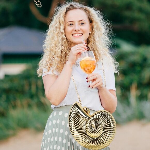 Conch/Shell Shoulder Handbag Novelty Chain Strap Purse Acrylic Fashion Crossbody - Picture 7 of 7